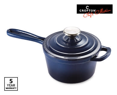 Aldi cast iron Crofton saucepan with handle $25 instead of Le Creuset $260