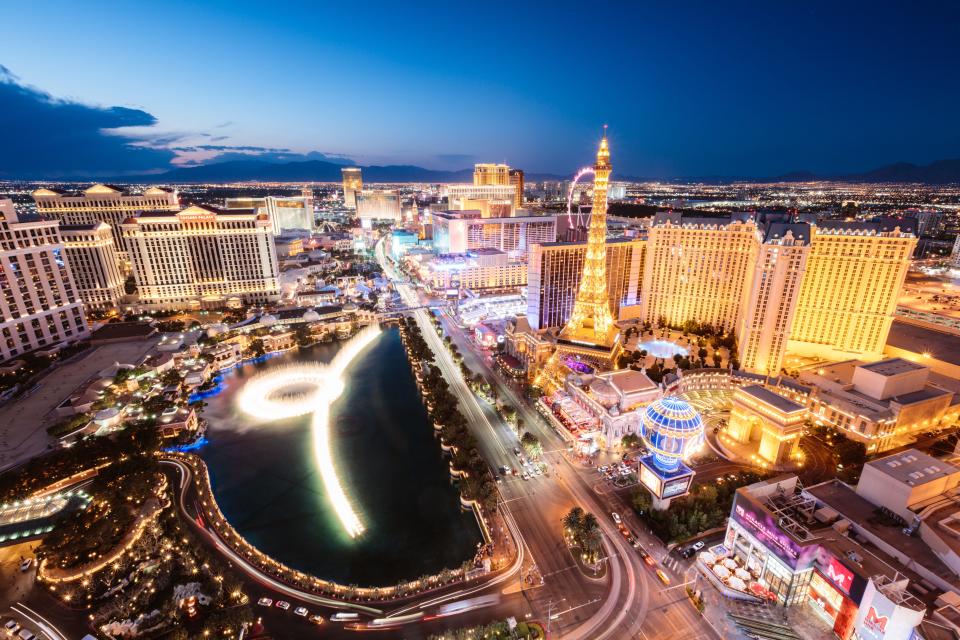 Aerial view of Las Vegas