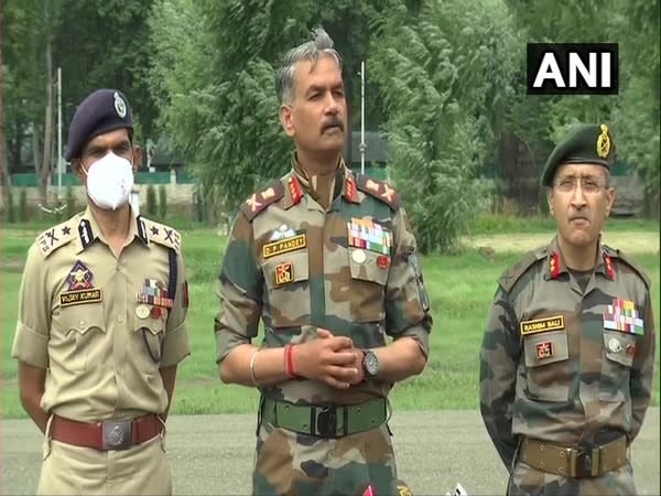 Lieutenant General DP Pandey speaking to media. (Photo/ANI)