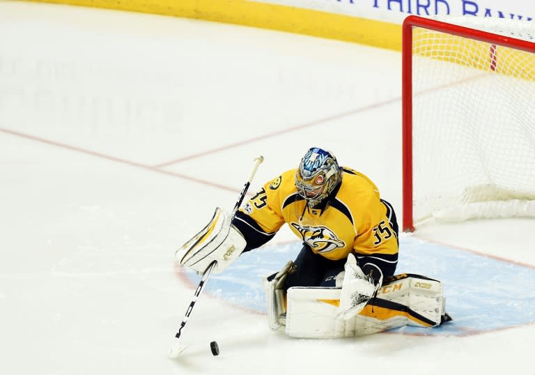 Goalie Pekka Rinne had another strong night for the Nashville Predators, making 38 saves