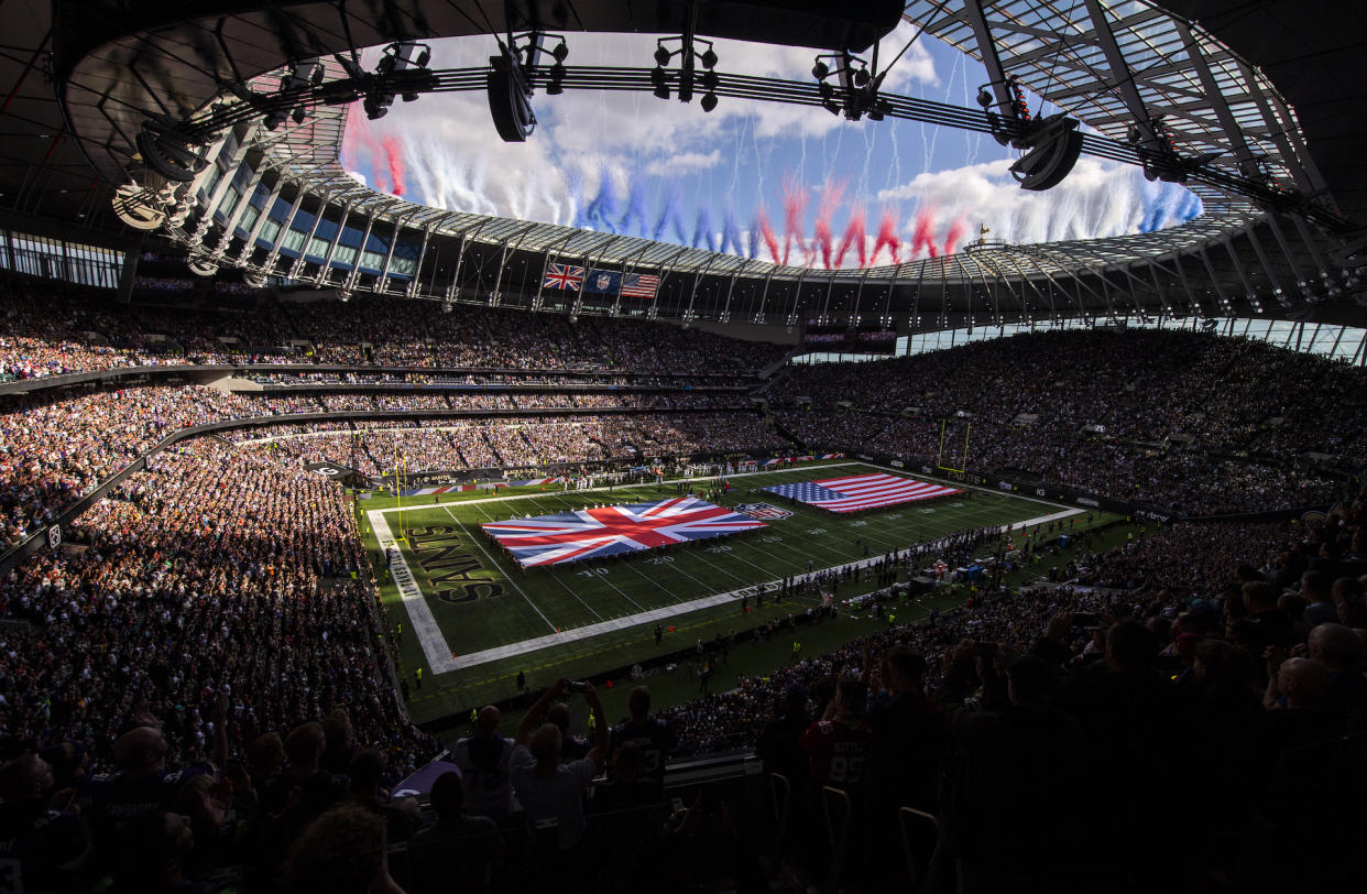 Pregame celebrations ahead of one of last year's London games. (Justin Setterfield/Getty Images)