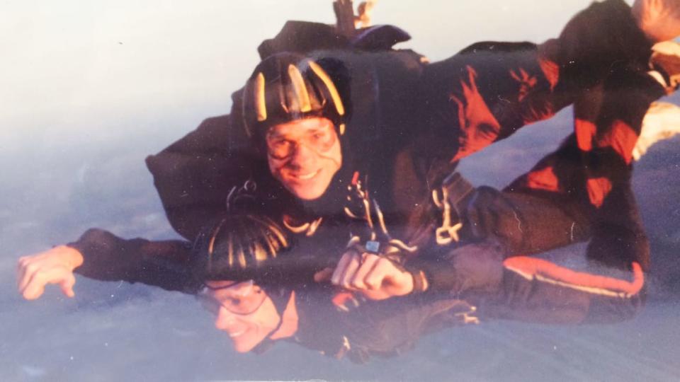 <div class="inline-image__caption"><p>Donald Zarda skydiving, doing the job he loved</p></div> <div class="inline-image__credit">Courtesy Zarda Estate</div>