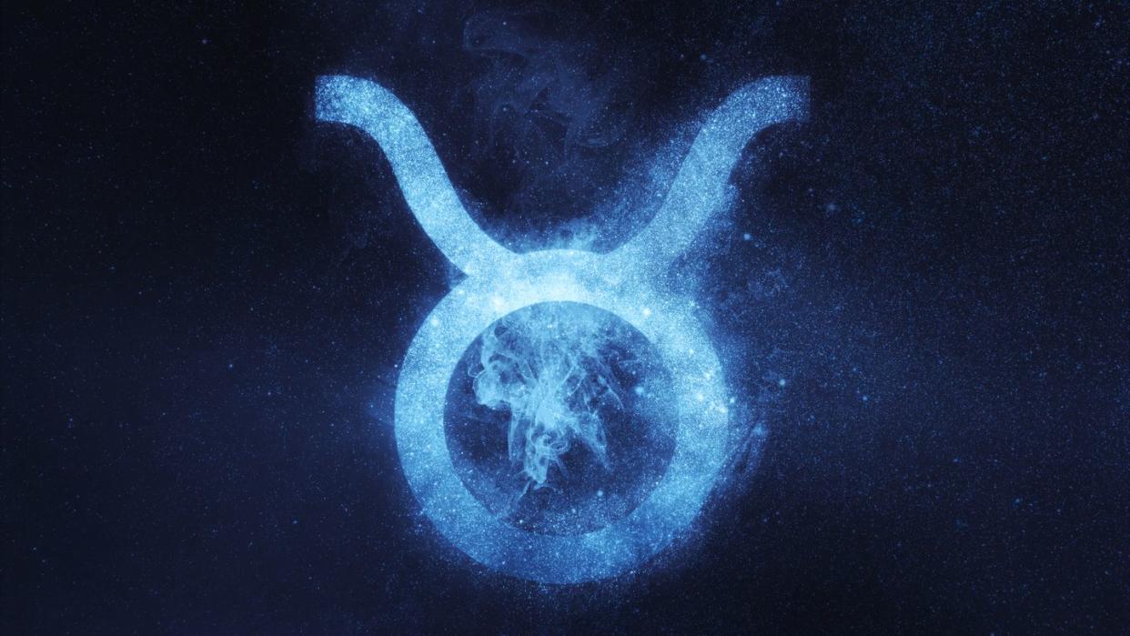 taurus zodiac sign abstract night sky background