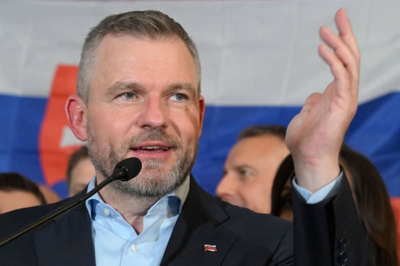 Presidential candidate and Speaker of the National Council of the Slovak Republic Peter Pellegrini speaks on the results of the second round of the direct election of the new Slovak president. Social democratic parliamentary speaker Peter Pellegrini looked set to win the decisive second round of the presidential election in Slovakia. Šálek Václav/CTK/dpa