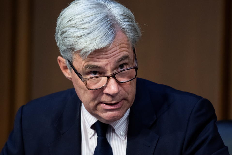 Sen. Sheldon Whitehouse, D-R.I., at a Senate Judiciary Committee hearing.