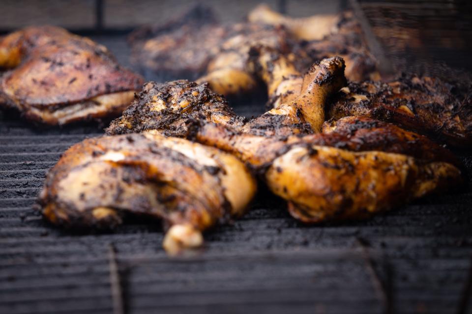 Image: Dsc06591100
Chicken cooks on a grill at the 2022 Music City Jerk Festival. This year's festival is scheduled for Saturday, July 1.