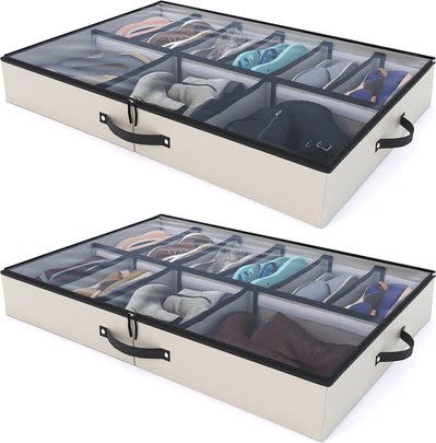 Or this similar underbed separating organiser boasts bigger compartments to neatly store larger items
