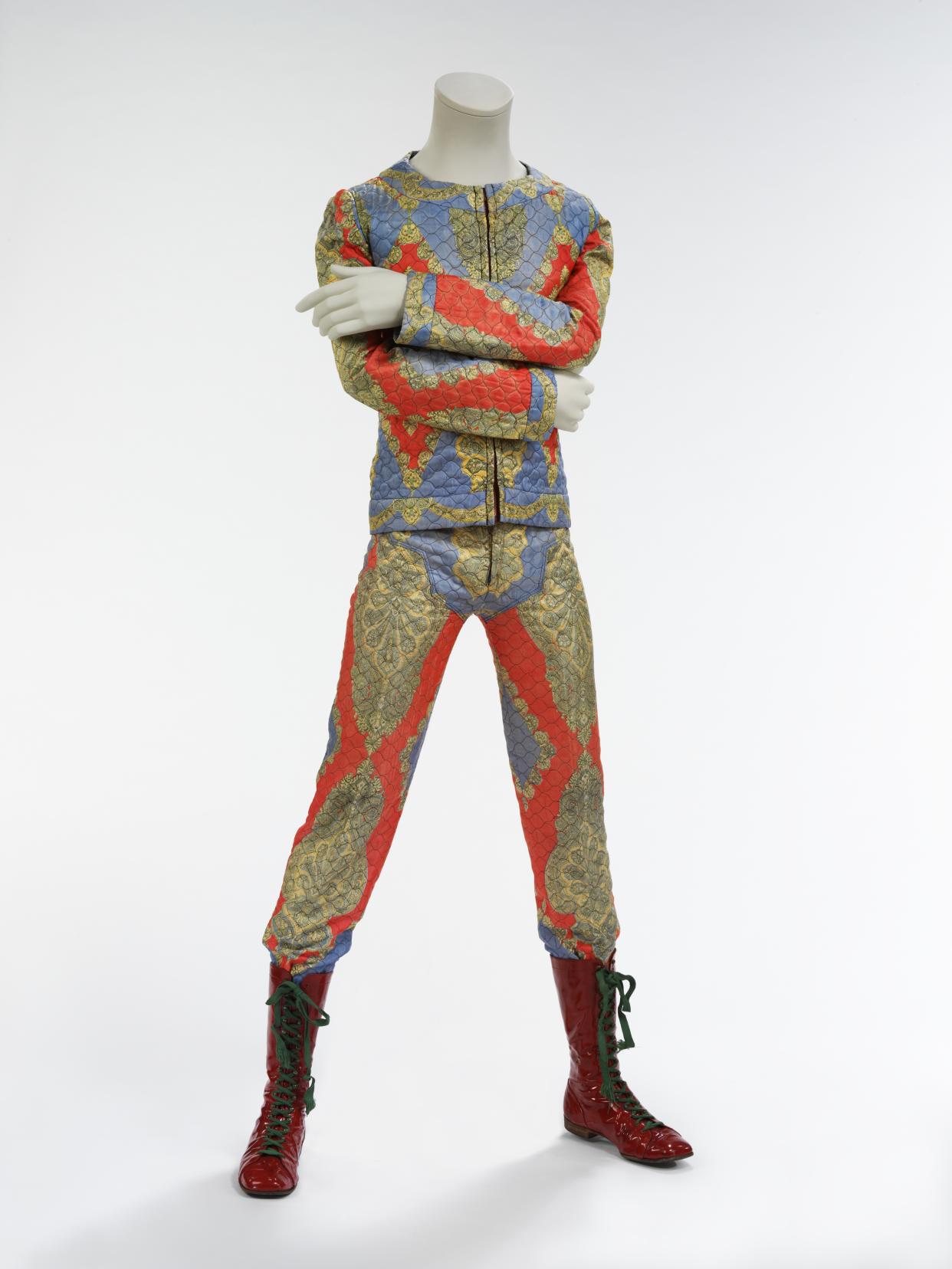 David Bowie’s Ziggy Stardust ensemble designed by Freddie Burretti in 1972 (