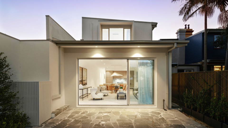 The courtyard of the Erskineville that sold for $4.2 million.