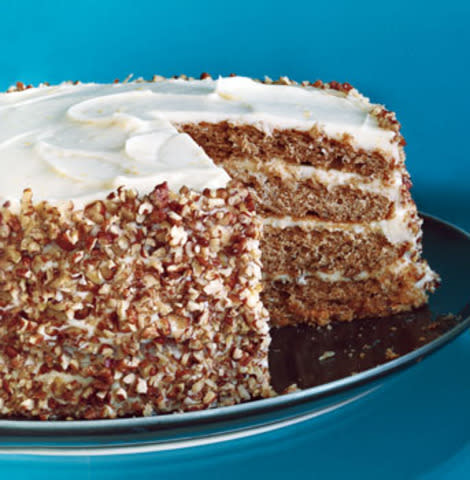 Pecan Spice Layer Cake with Cream Cheese Frosting. Photo by Roland Bello