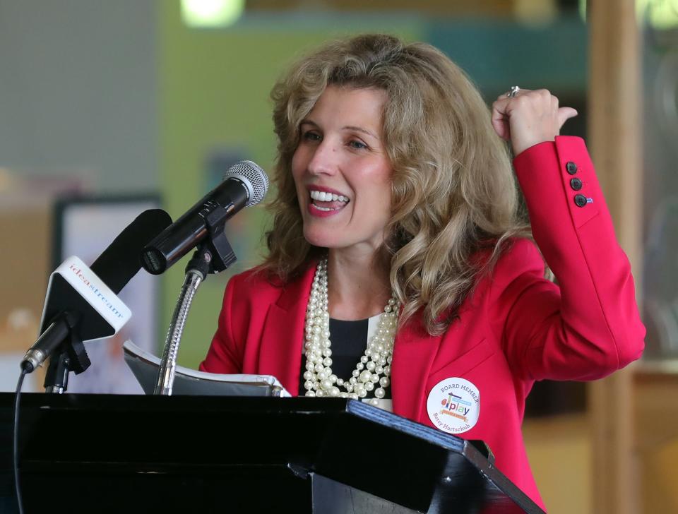 Akron Children's Museum co-founder Betsy Hartschuh speaks about the museum's expansion project on Wednesday.