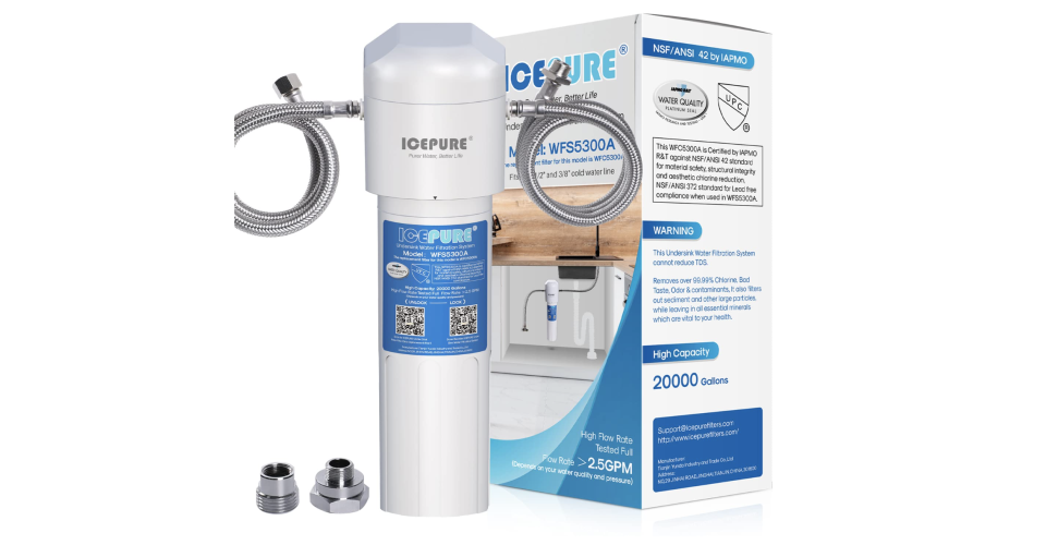 ICEPURE Sistema de filtro de agua para debajo del fregadero. (Foto: Amazon)