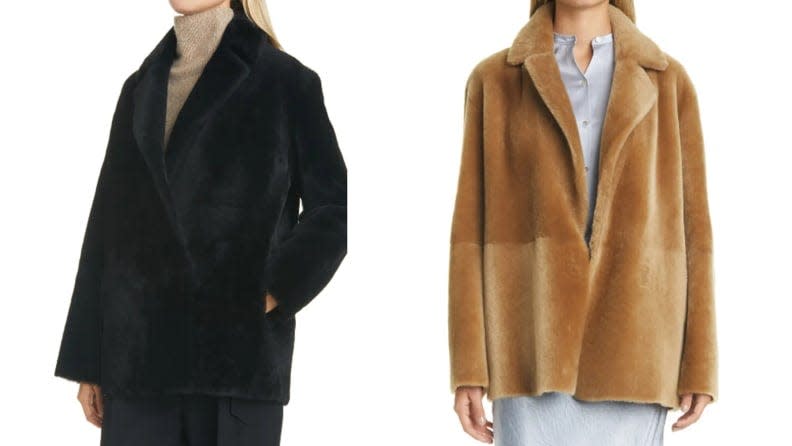 Unlike polyester blends, this shearling jacket will actually keep you nice and warm.