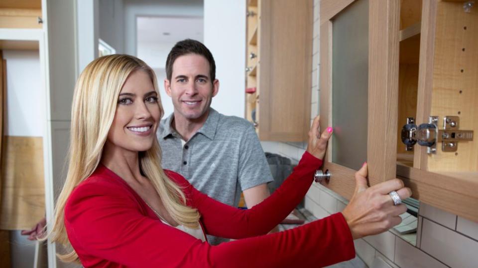 tarek and christina el moussa of hgtv's 'flip or flop' portrait session