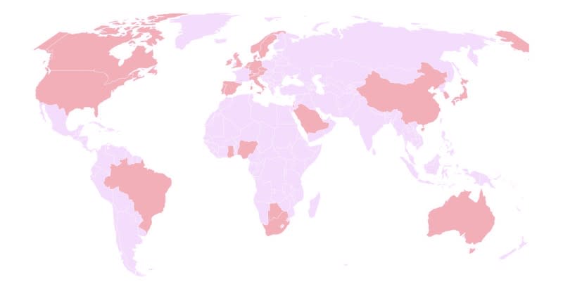 截至12月2日為止，已經傳出Omicron感染者的國家或地區。