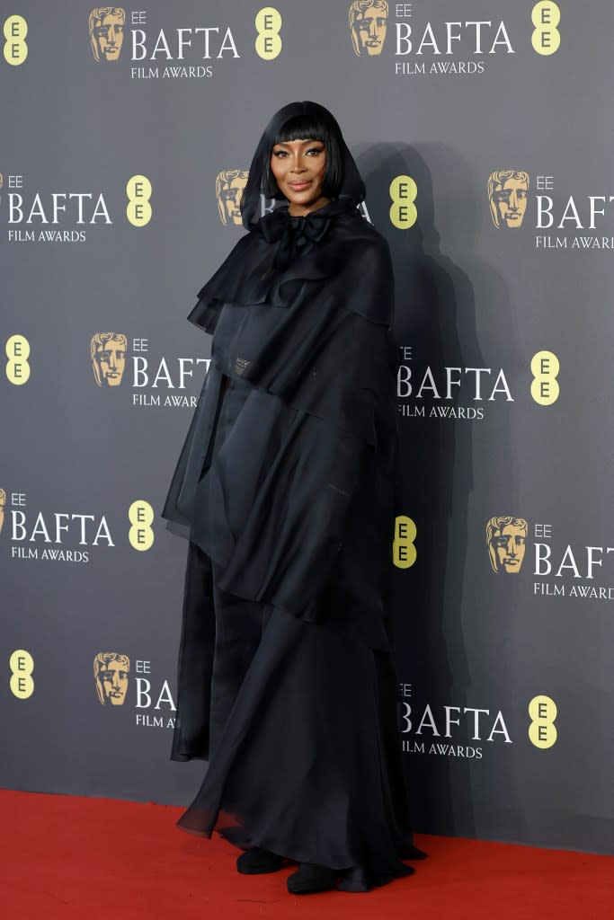 Naomi Campbell attends the EE BAFTA Film Awards 2024 at The Royal Festival Hall on February 18, 2024 in London, England.