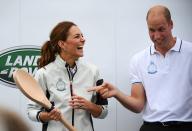 <p>Kate came in last in the race, and Prince William teased her as she received her "prize," a giant wooden spoon.</p>