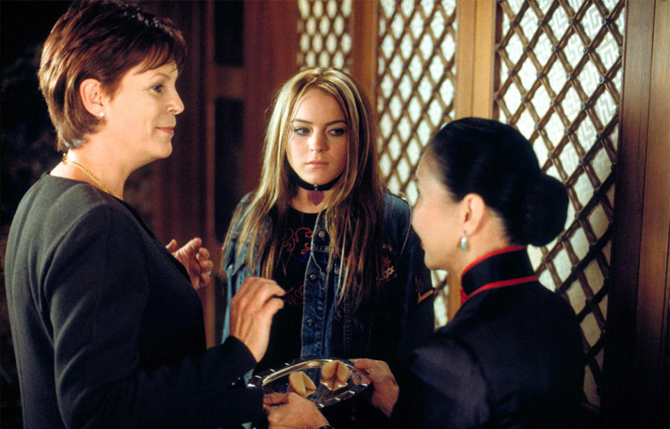 Jamie Lee Curtis, Lindsay Lohan and Lucille Soong in FREAKY FRIDAY.