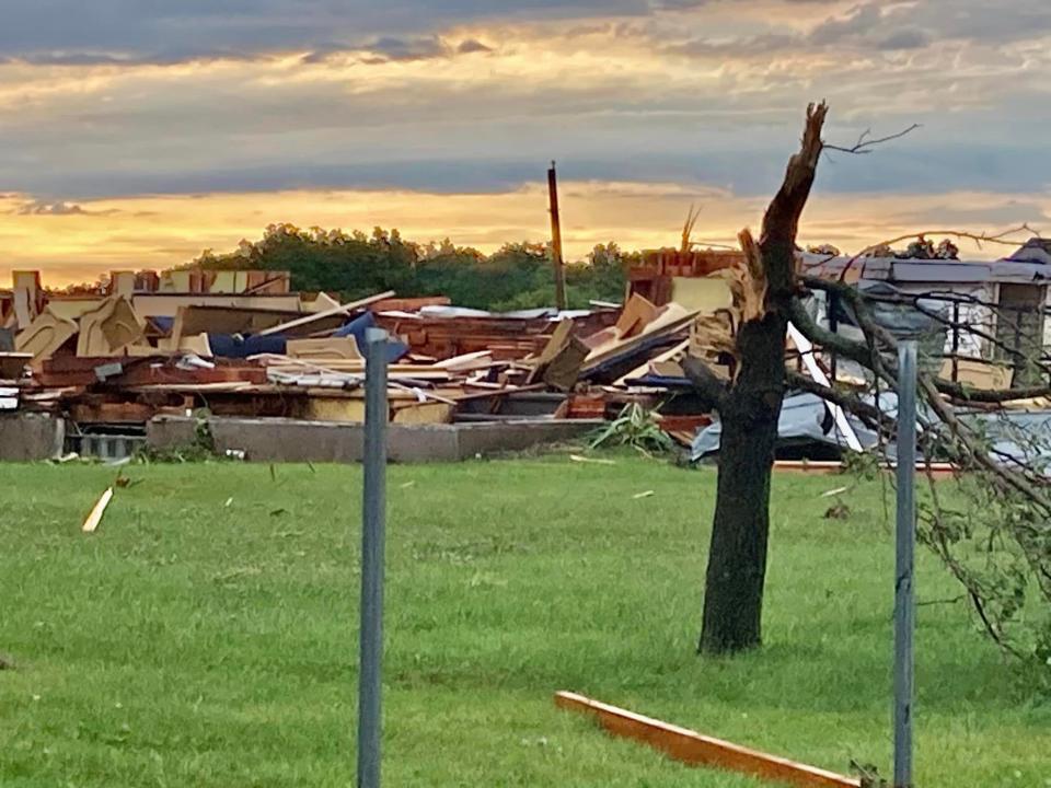 An EF2 tornado on Saturday, June 22, 2024, leveled Apple Grove Lutheran Church in Argyle, Wis. Communities as far west as Sun Prairie assessed damage from the storm.