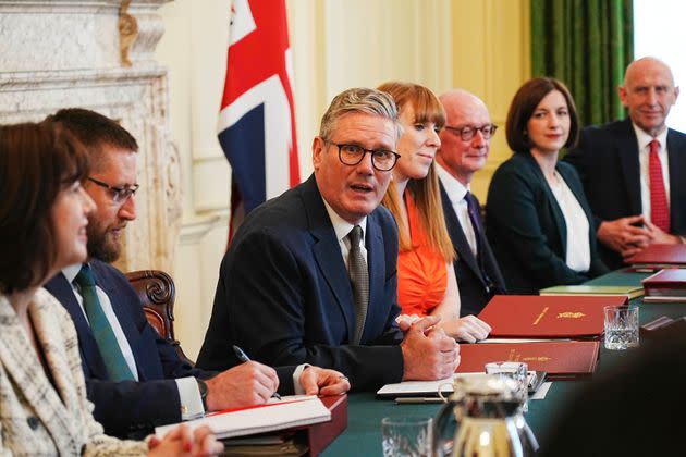 LONDON, UNITED KINGDOM - JULY 6: British Prime Minister Keir Starmer chairs the first meeting of his cabinet in 10 Downing Street on July 6, 2024 in London, England. The Labour Party won a landslide victory in the 2024 general election, ending 14 years of Conservative government. (Photo by Chris Eades-WPA Pool/Getty Images)