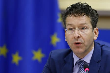 Eurogroup Chairman and Dutch Finance Minister Jeroen Dijsselbloem testifies before the European Parliament's Economic and Monetary Affairs Committee in Brussels February 24, 2015. REUTERS/Francois Lenoir