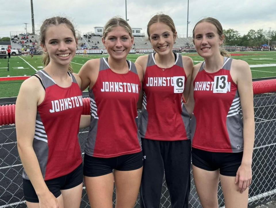 Johnstown won the 3,200 relay Wednesday during the Division II district meet at Westerville South.