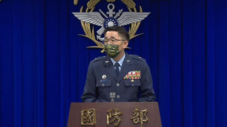 作計室防空暨資戰處處長莊鴻文。（圖／國防部直播）