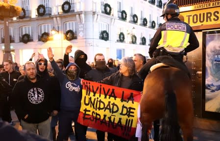 Protest after a verdict in a trial over a banned Catalonia's independence referendum in Madrid