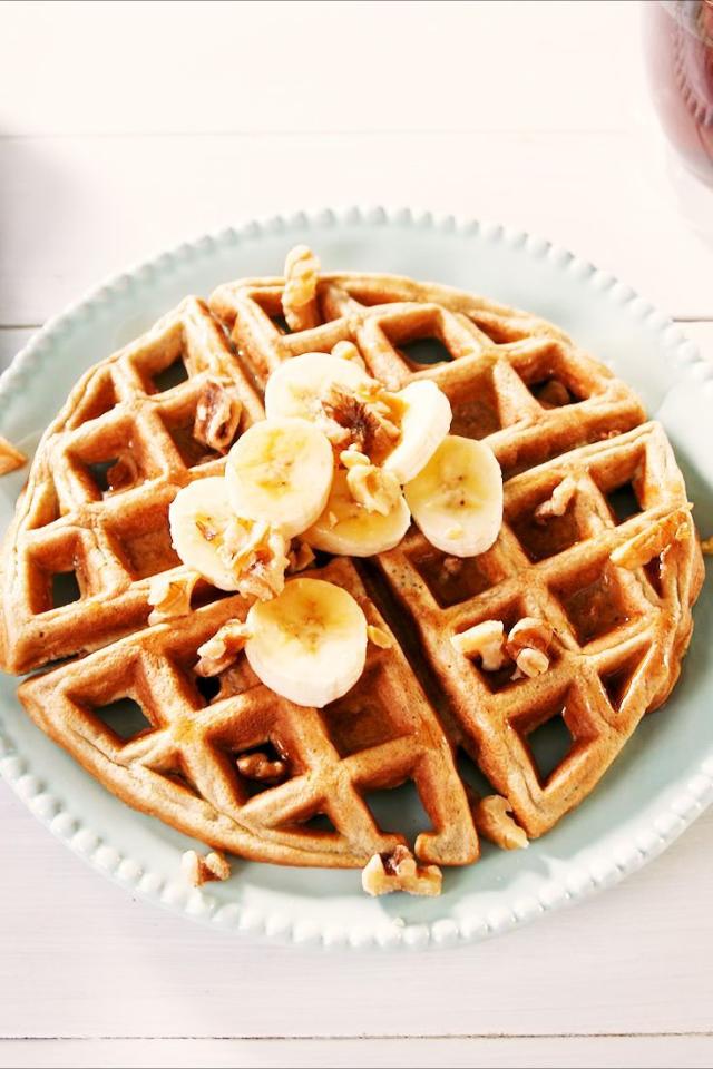 Homemade Belgian Waffles With Whipped Cream - Creme De La Crumb