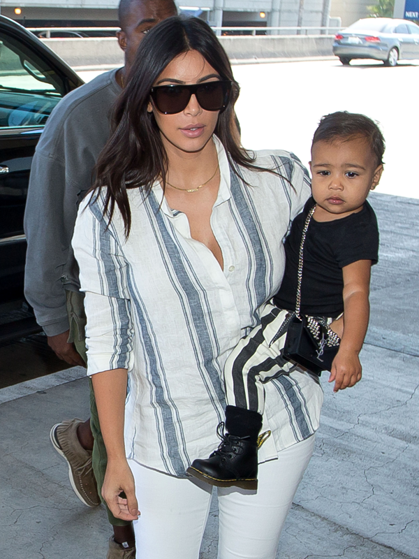 That time she wore stripes better than her mum - and accesorised better (hello YSL handbag!)