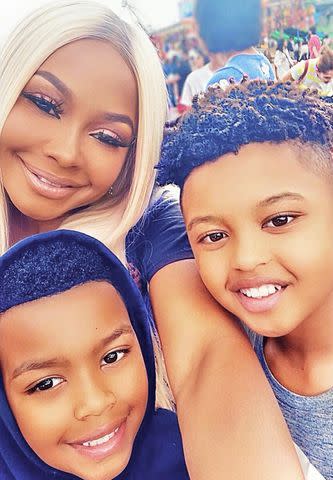<p>Phaedra Parks/Instagram</p> Phaedra Parks with her sons Ayden and Dylan
