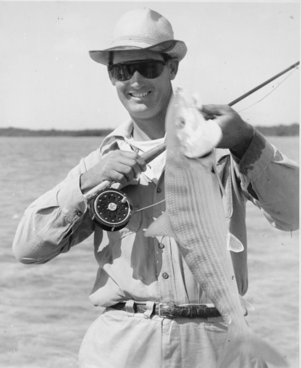 World-class fisherman Ted Williams, who also dabbled in baseball.