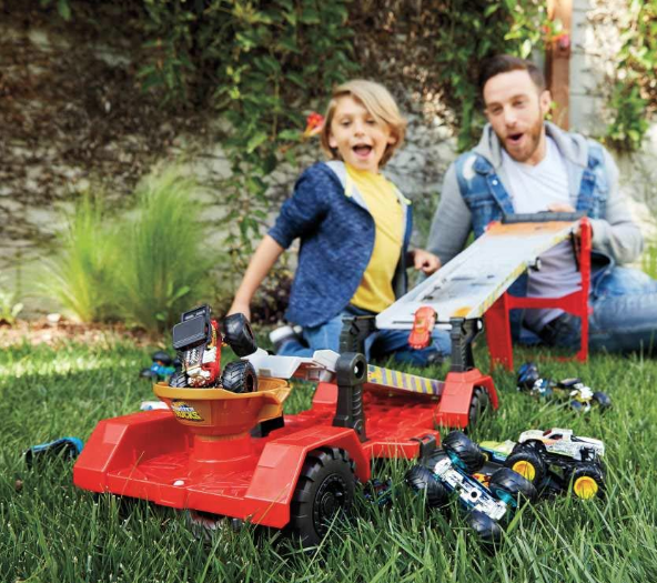 1) Monster Trucks Downhill Race & Go Play Set