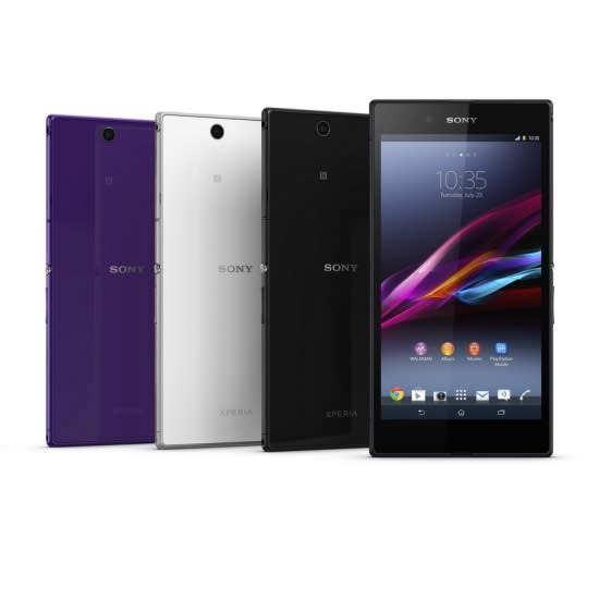 Xperia Z Ultra 共有黑、白、紫三色