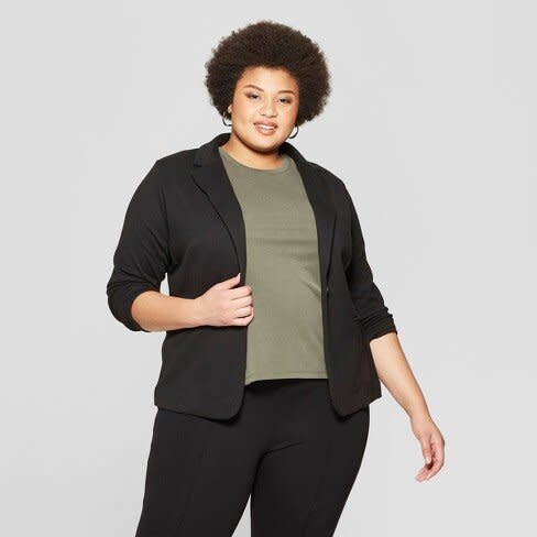 va & Viv Plus-Size Knit Blazer