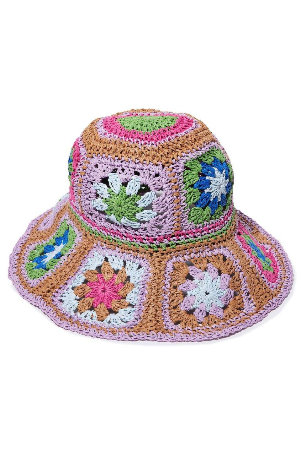 Rainbow Crochet Bucket Hat