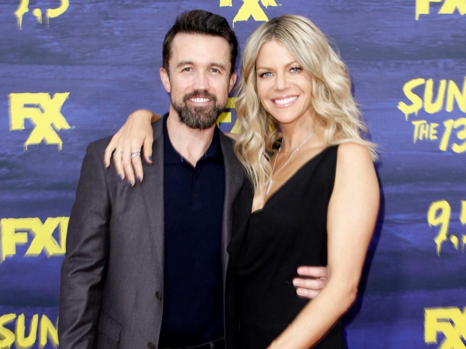 Rob McElhenney and Kaitlin Olson attend the premiere of FXX's 'It's Always Sunny In Philadelphia' season 13 at Regency Bruin Theatre on September 4, 2018 in Los Angeles, California