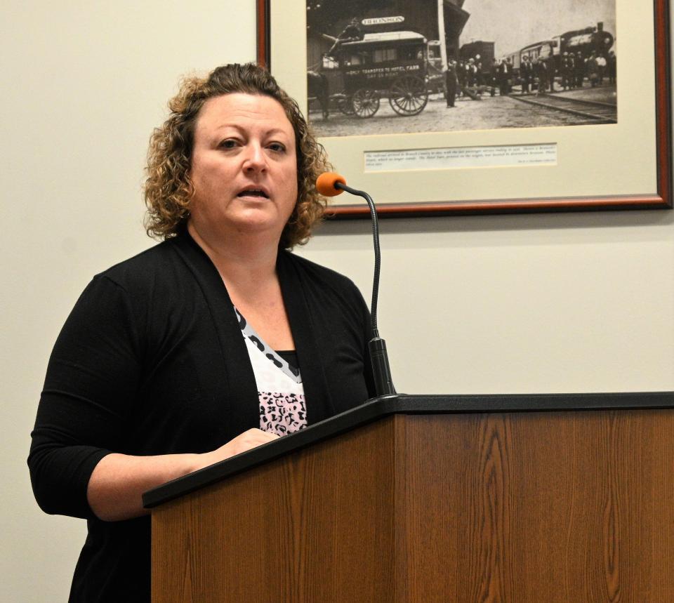 Maple Lawn Director Jayne Sabaitis made her formal request to borrow $250,000 from Branch County Thursday at the commission work session.
