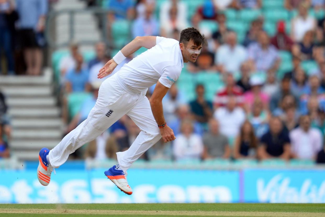 Sidelined: James Anderson is recovering from a torn thigh muscle: AFP/Getty Images