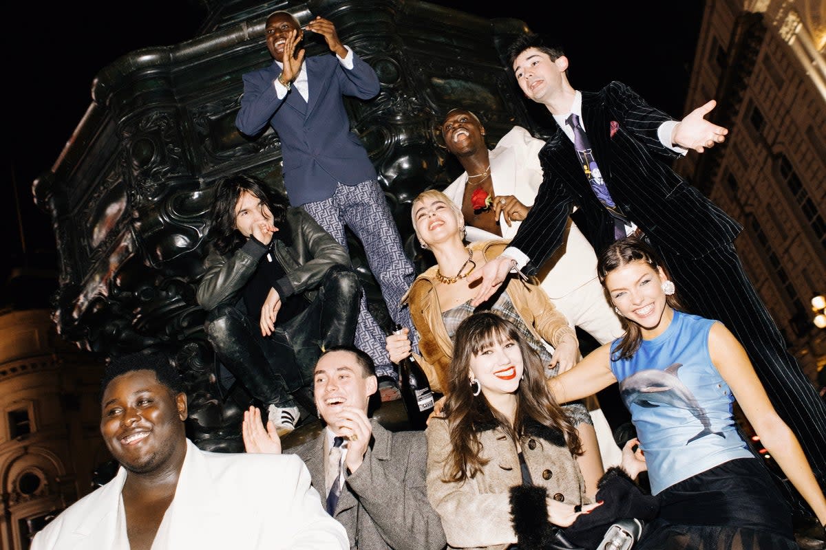 Fountain of  youth: clockwise  from bottom left,  James Corbin,  Robin Hunter  Blake, Wolf  Gillespie, the Flag  Twins, Bee  Beardsworth,  Tom Burkitt,  Izzy Richmond  and Allegra  Handelsman (Photography by Elliott Morgan )