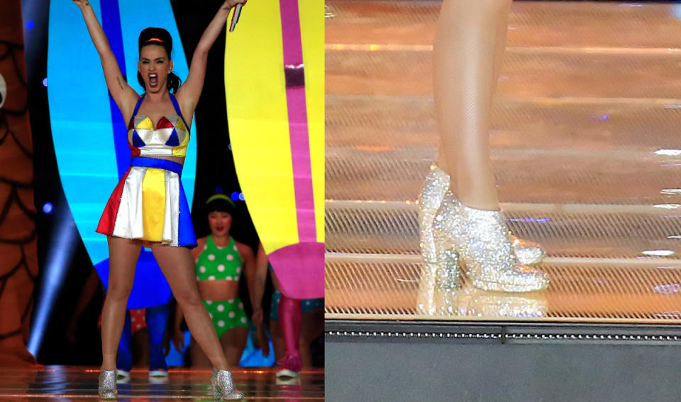 Katy Perry's Super Bowl Shoes, 2015, super bowl shoes, 