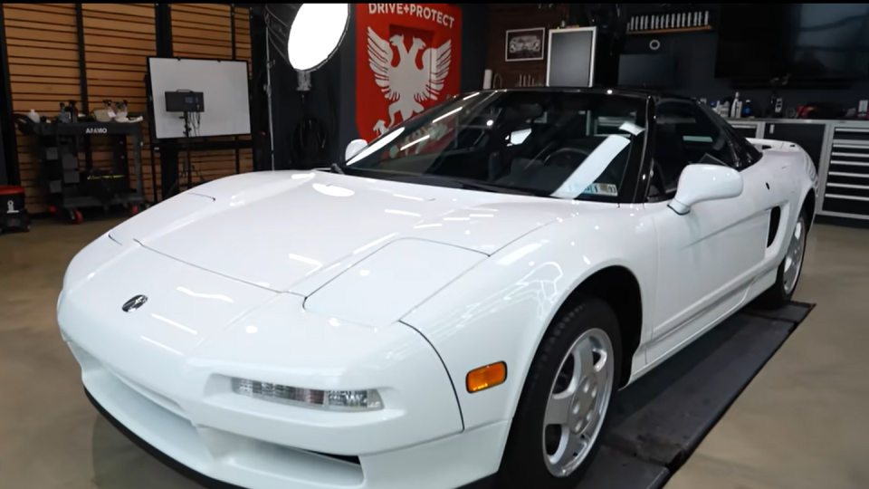 a white sports car