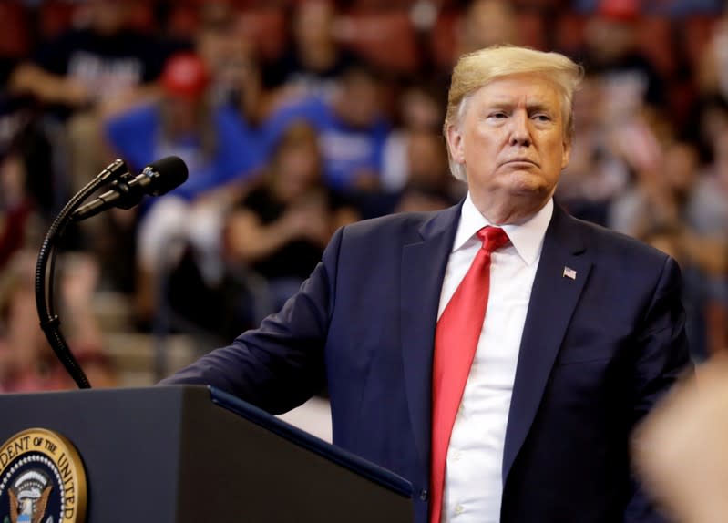 President Donald Trump holds a campaign rally in Florida