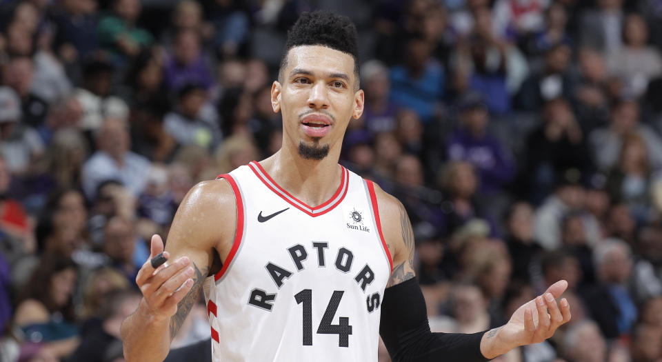 Danny Green’s face while trying to figure out bagged milk in Canada, probably. (Photo by Rocky Widner/NBAE via Getty Images)