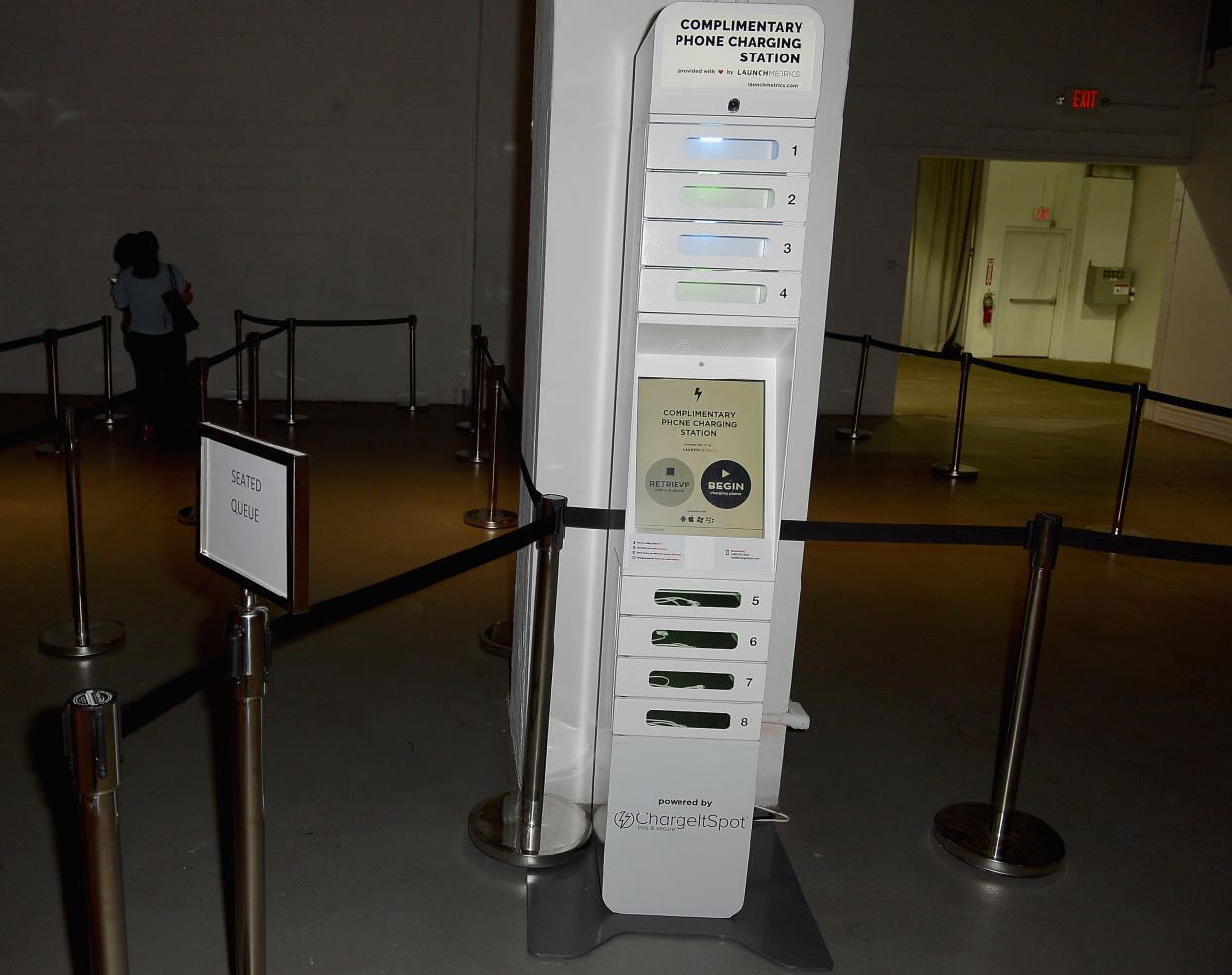 NEW YORK, NY - SEPTEMBER 14:  A ChargeItSpot phone charging station provided by Launch Metrics on display at New York Fashion Week: The Shows September 2016 at The Gallery, Skylight at Clarkson Sq on September 14, 2016 in New York City.  (Photo by Gustavo Caballero/Getty Images for New York Fashion Week: The Shows )