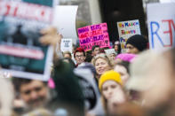 <p>Protesters attend the Women’s March on Washington, Jan. 21, 2017, in Washington, D.C. (Jessica Kourkounis/Getty Images) </p>