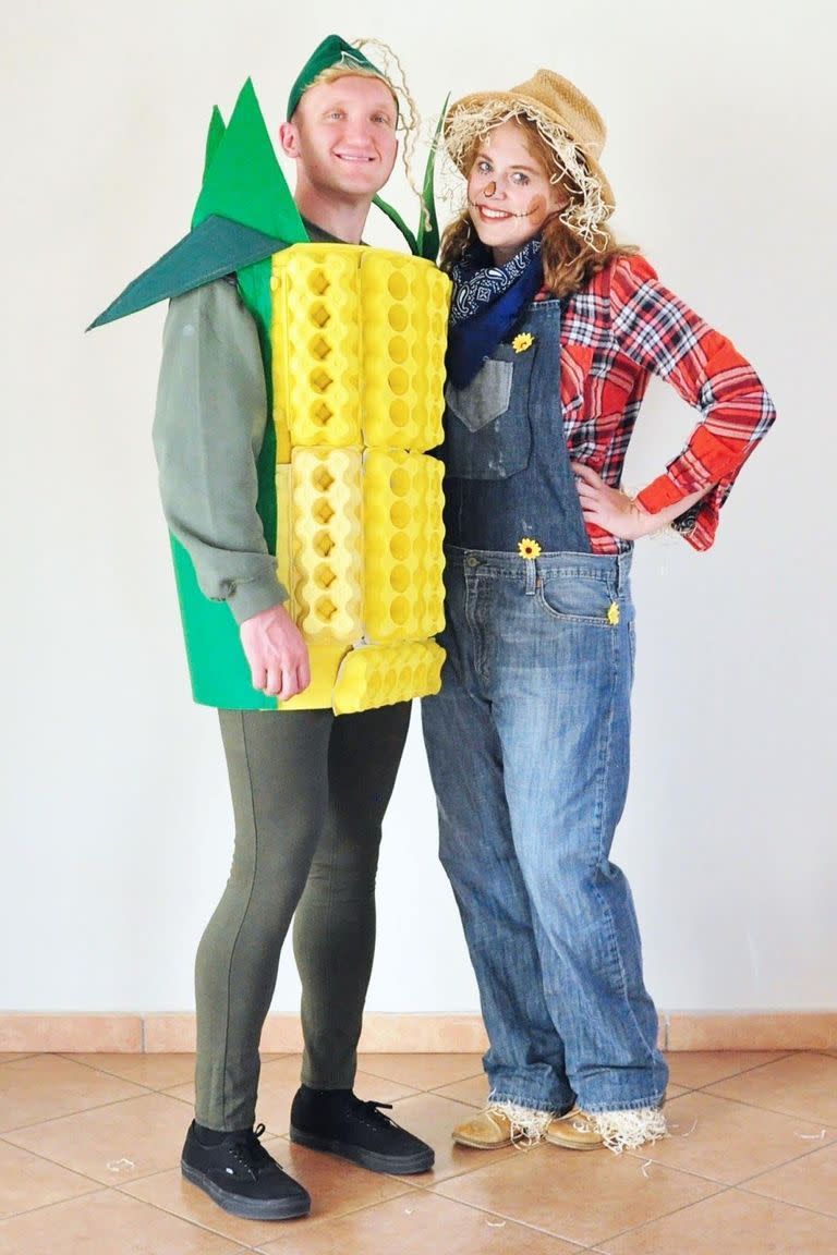 DIY Scarecrow and Corn Couples Costume