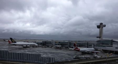 A general view of the international arrival terminal at JFK airport in New York October 11, 2014. REUTERS/Eduardo Munoz