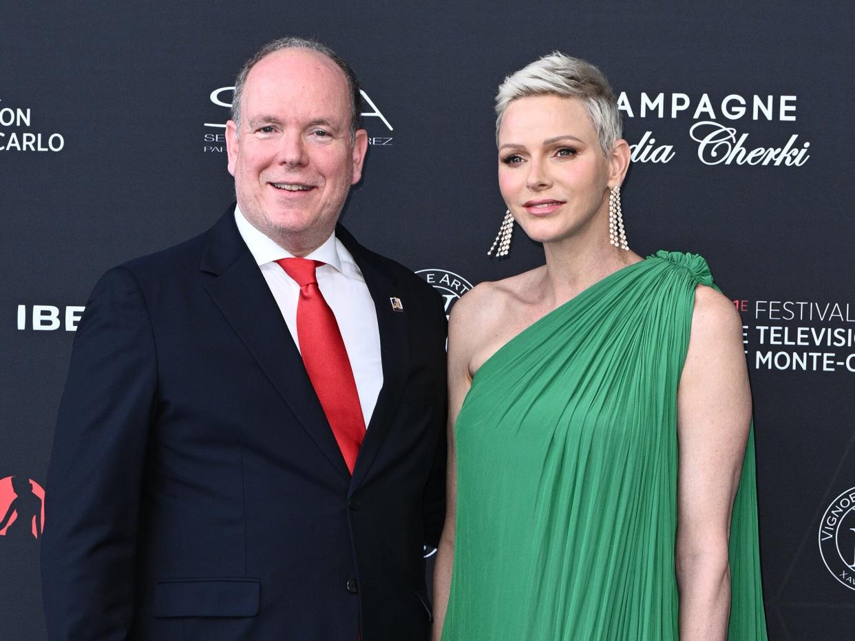 Prince Albert II of Monaco and Princess Charlene of Monaco attend the opening ceremony during the 61st Monte Carlo TV Festival on June 17, 2022 in Monte-Carlo, Monaco