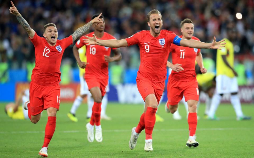 England's win against Colombia on penalties in the 2018 World Cup is featured - PA